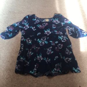 Arizona Floral shirt Large 14 girls
